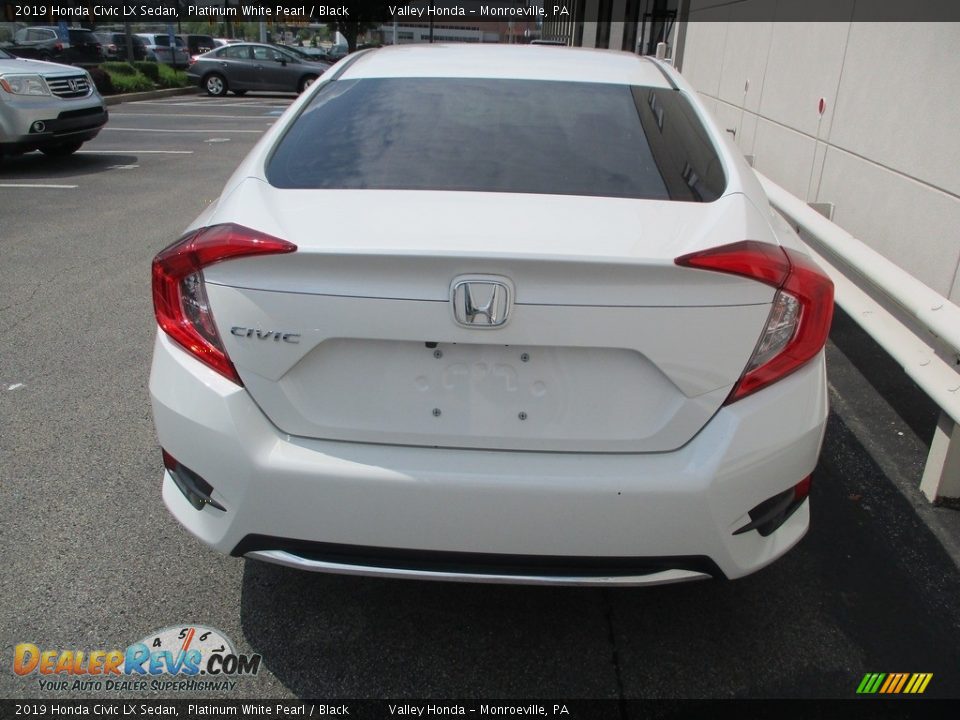 2019 Honda Civic LX Sedan Platinum White Pearl / Black Photo #4