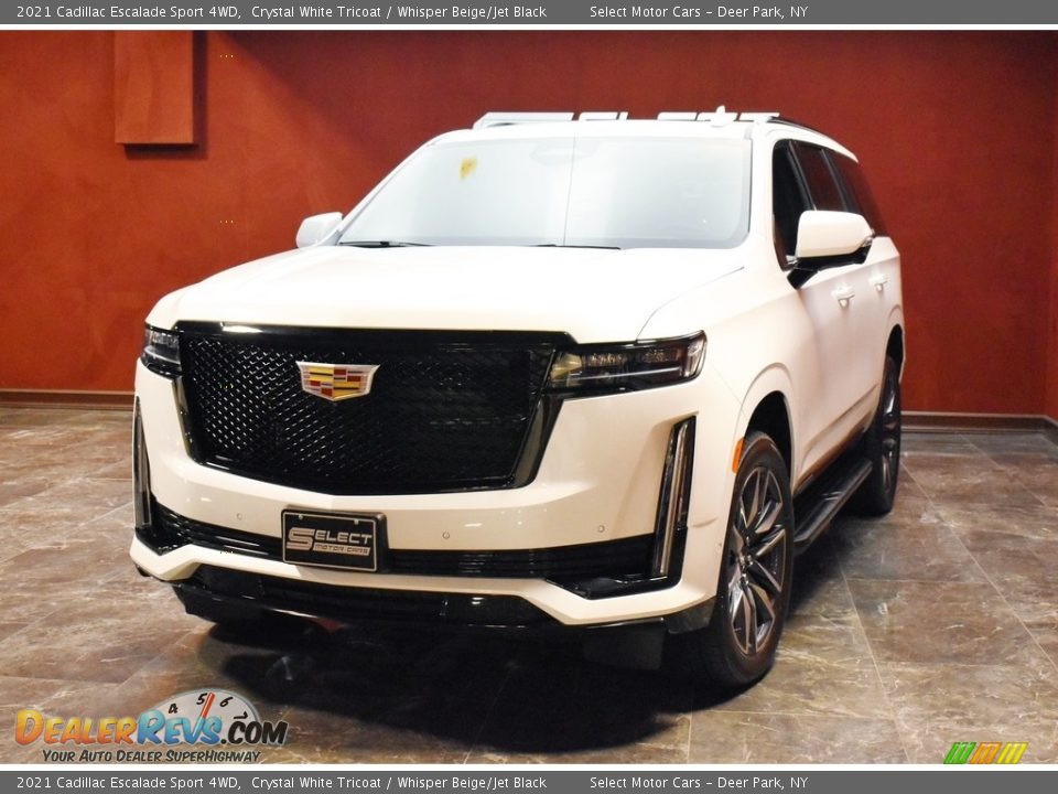 2021 Cadillac Escalade Sport 4WD Crystal White Tricoat / Whisper Beige/Jet Black Photo #7