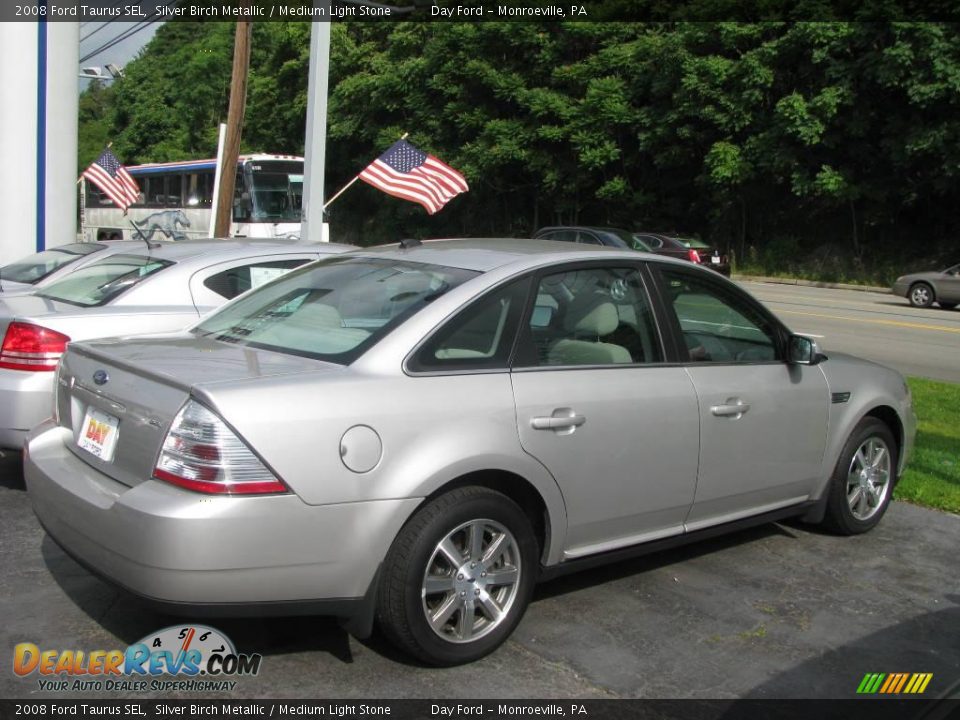 2008 Ford Taurus SEL Silver Birch Metallic / Medium Light Stone Photo #14