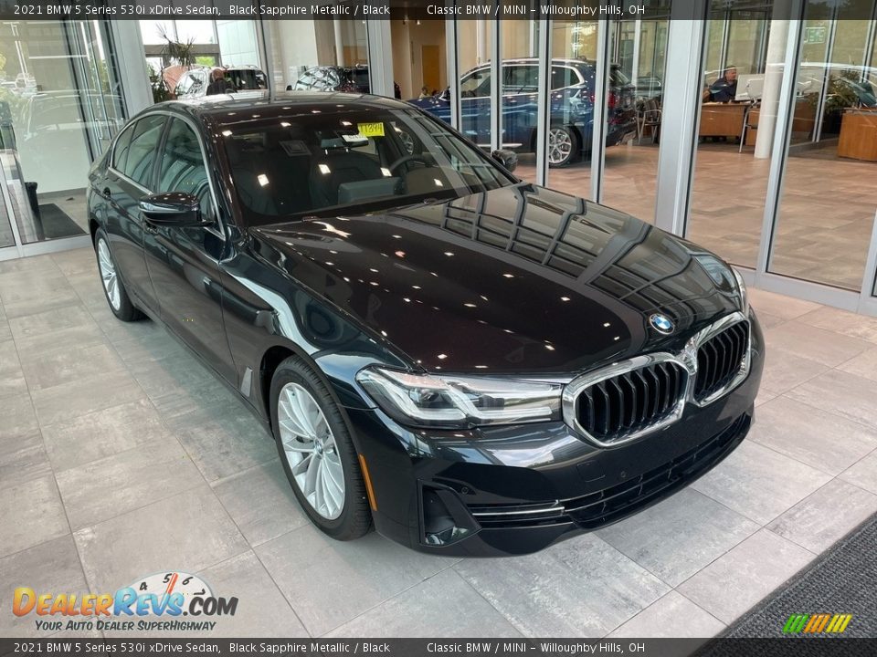 2021 BMW 5 Series 530i xDrive Sedan Black Sapphire Metallic / Black Photo #1