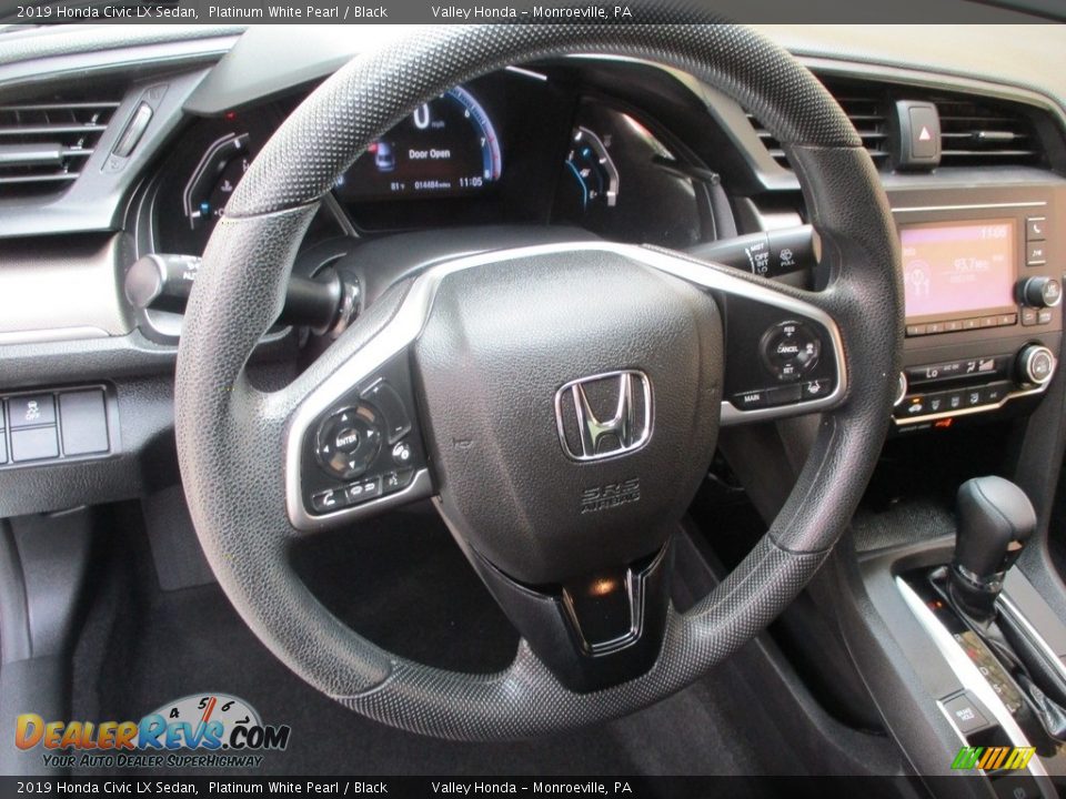 2019 Honda Civic LX Sedan Platinum White Pearl / Black Photo #13