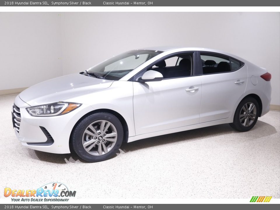 2018 Hyundai Elantra SEL Symphony Silver / Black Photo #3