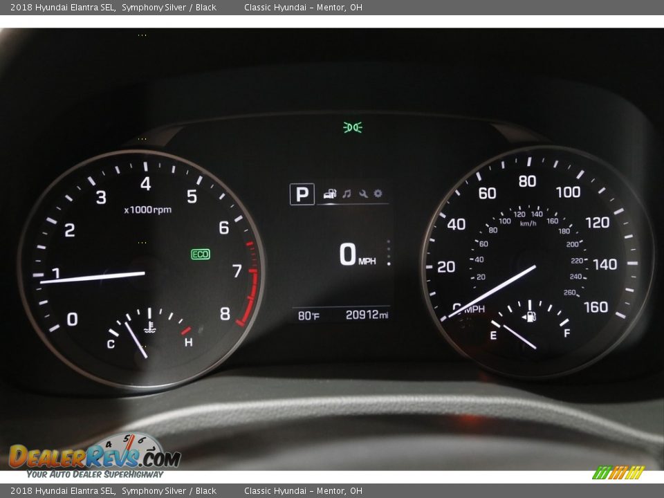 2018 Hyundai Elantra SEL Symphony Silver / Black Photo #8