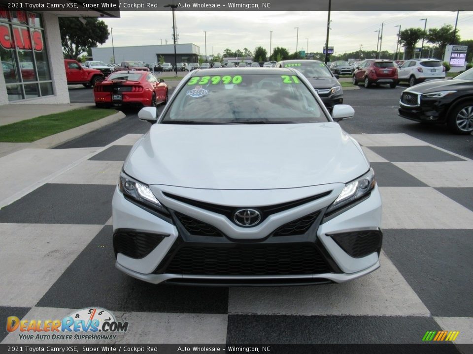 2021 Toyota Camry XSE Super White / Cockpit Red Photo #2