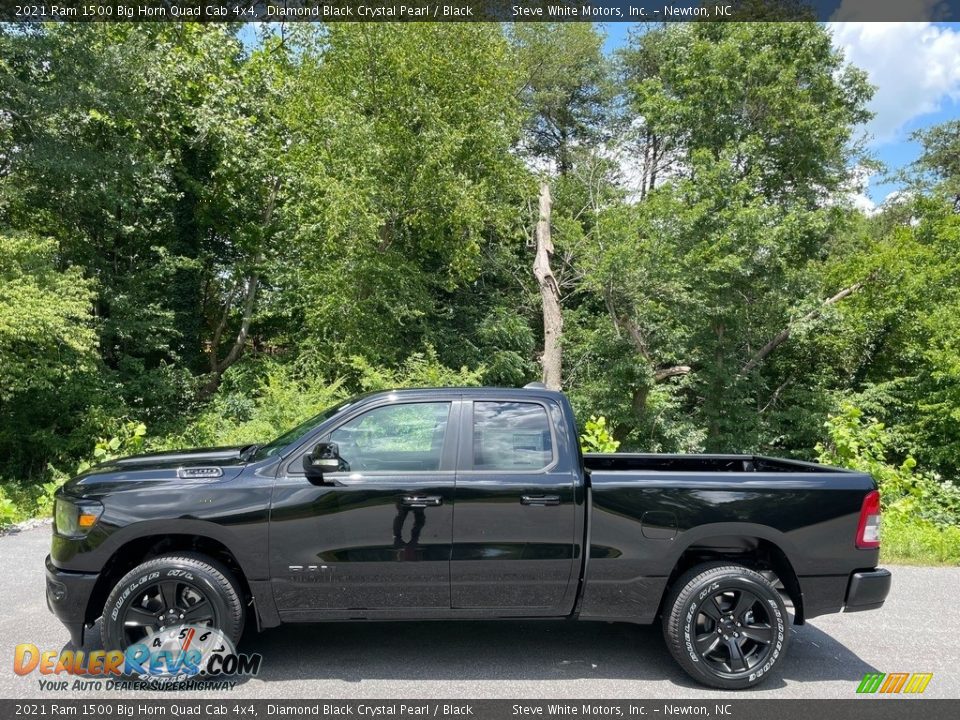 Diamond Black Crystal Pearl 2021 Ram 1500 Big Horn Quad Cab 4x4 Photo #1