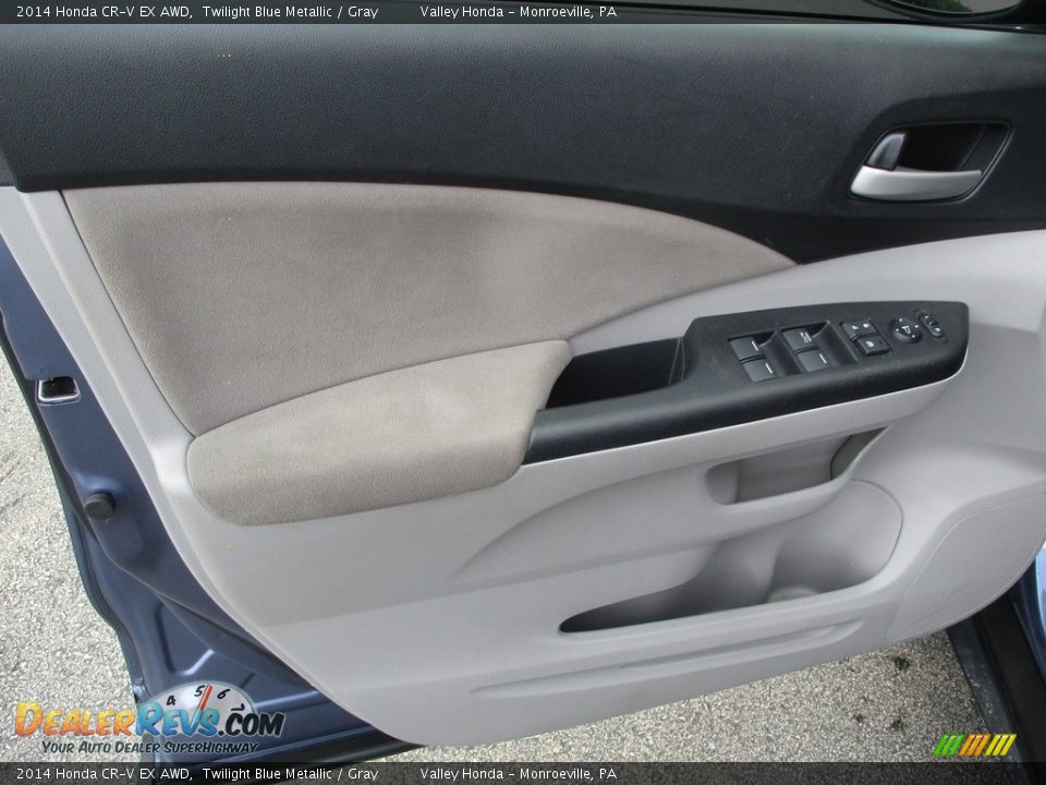 2014 Honda CR-V EX AWD Twilight Blue Metallic / Gray Photo #9