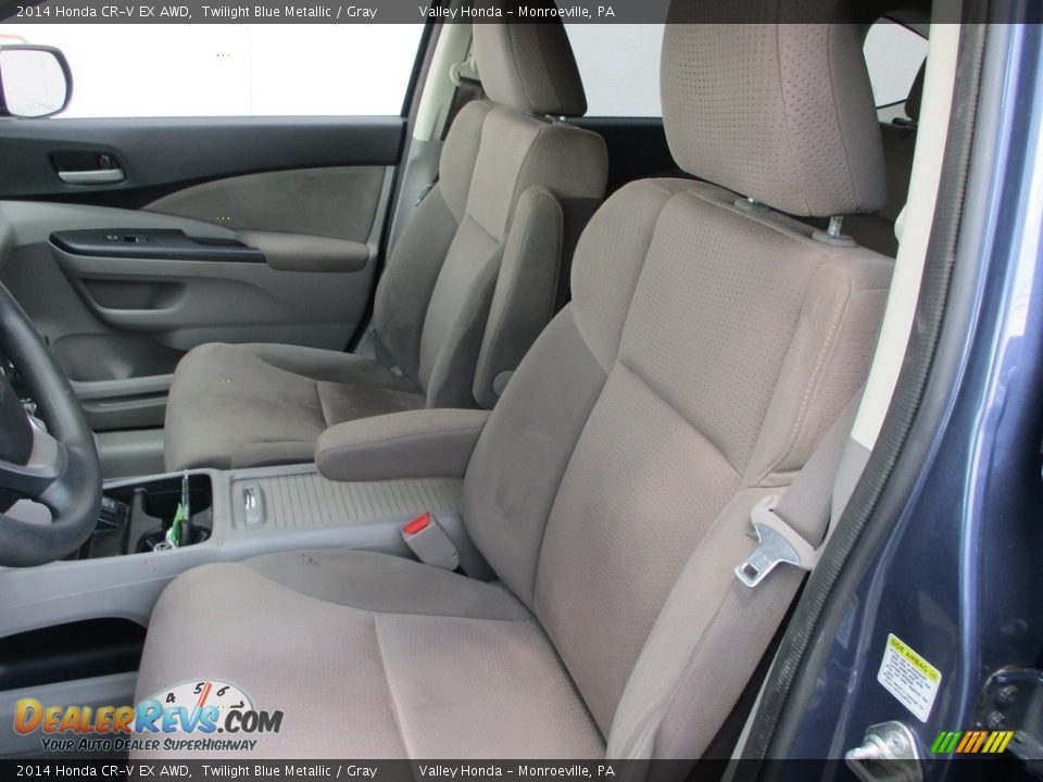 2014 Honda CR-V EX AWD Twilight Blue Metallic / Gray Photo #10
