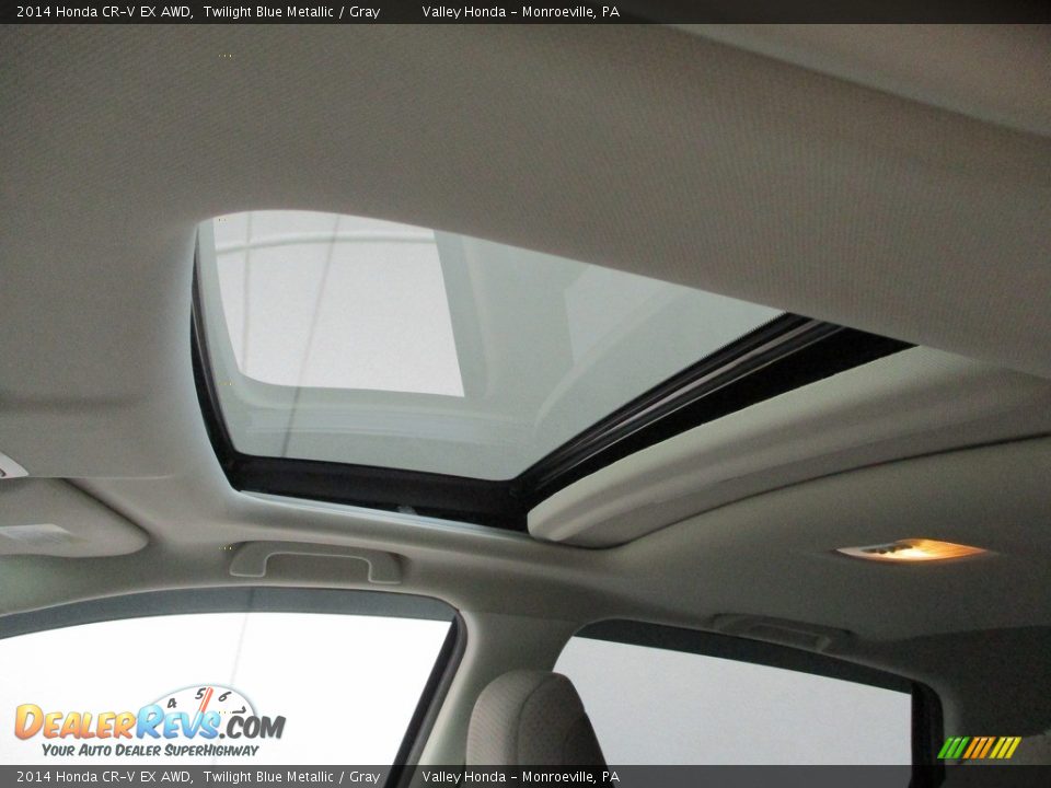 2014 Honda CR-V EX AWD Twilight Blue Metallic / Gray Photo #12