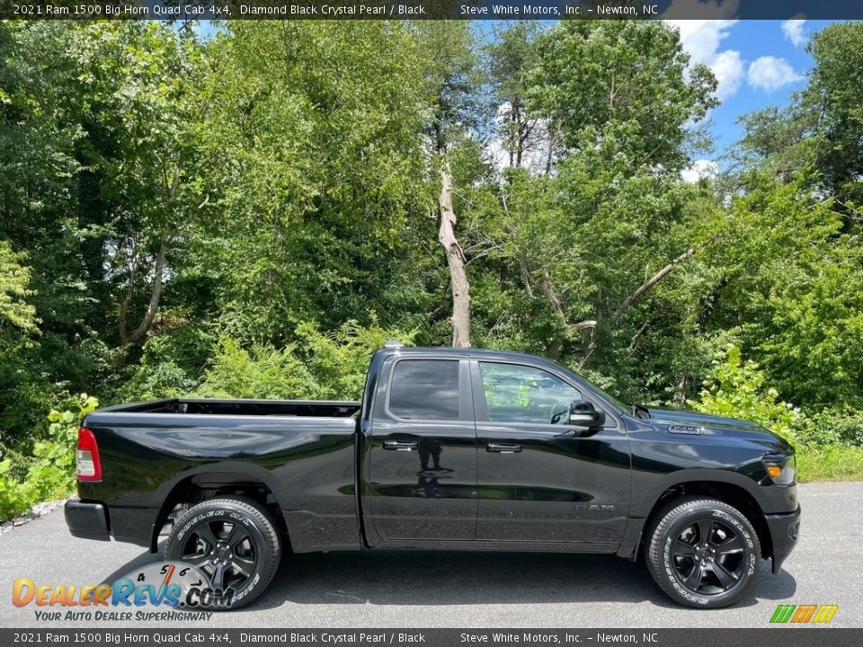 Diamond Black Crystal Pearl 2021 Ram 1500 Big Horn Quad Cab 4x4 Photo #5