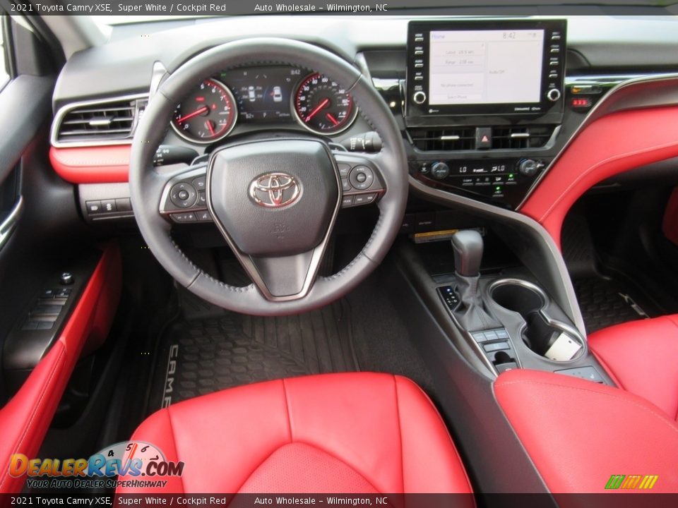 2021 Toyota Camry XSE Super White / Cockpit Red Photo #15