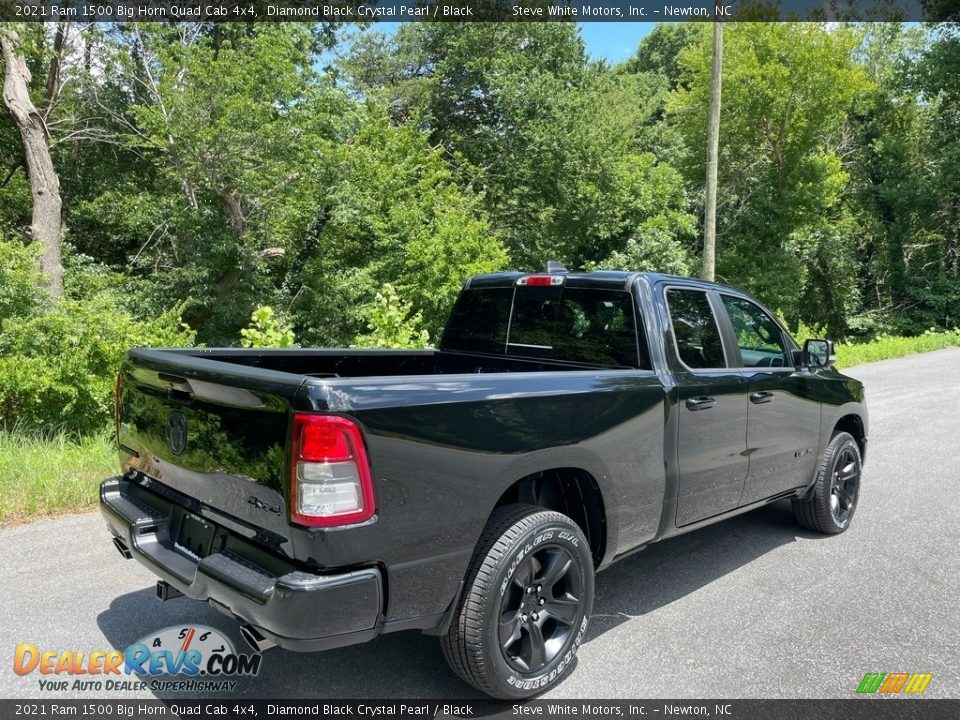 2021 Ram 1500 Big Horn Quad Cab 4x4 Diamond Black Crystal Pearl / Black Photo #6