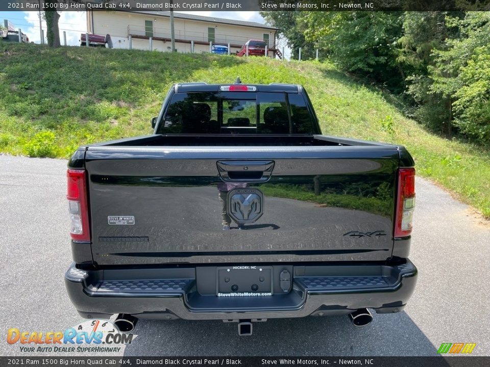 2021 Ram 1500 Big Horn Quad Cab 4x4 Diamond Black Crystal Pearl / Black Photo #7