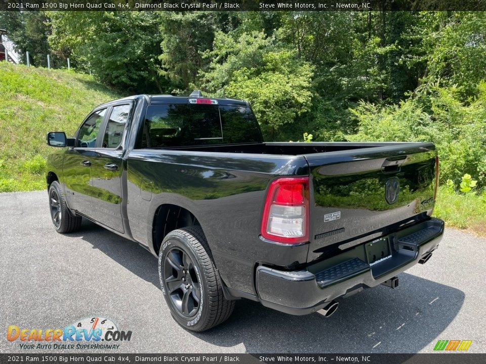 2021 Ram 1500 Big Horn Quad Cab 4x4 Diamond Black Crystal Pearl / Black Photo #9