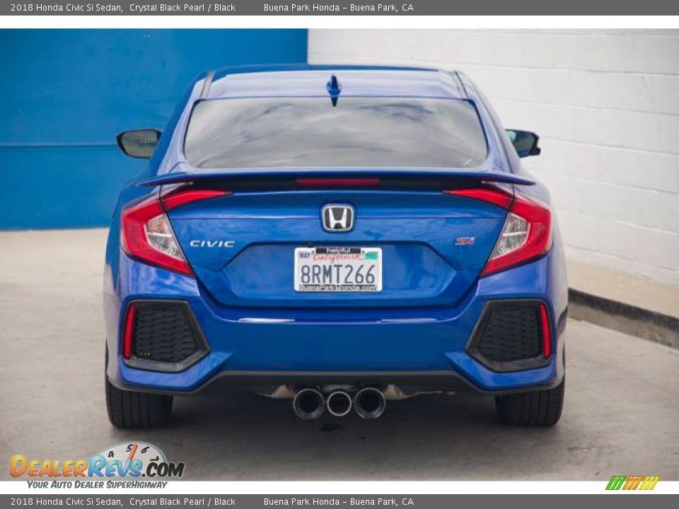 2018 Honda Civic Si Sedan Crystal Black Pearl / Black Photo #9