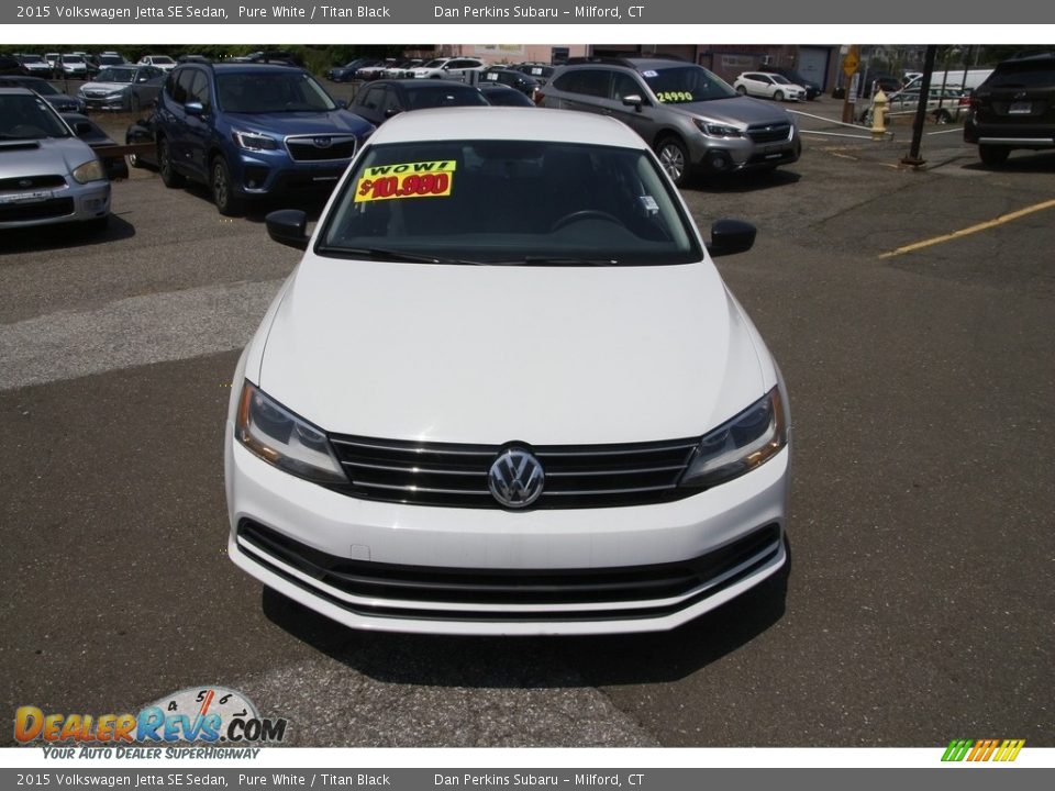 2015 Volkswagen Jetta SE Sedan Pure White / Titan Black Photo #2