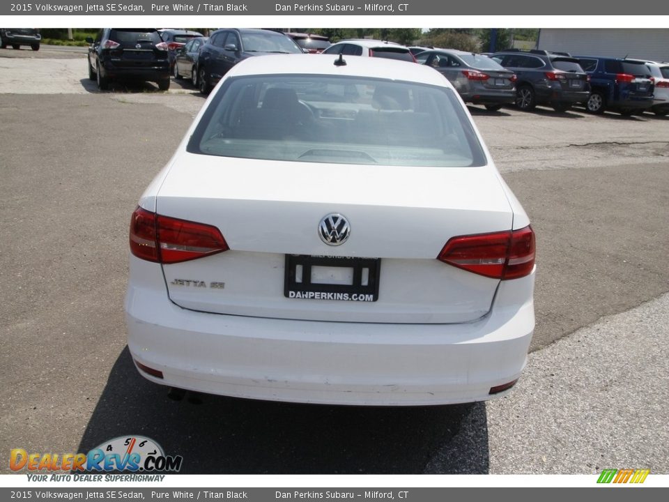 2015 Volkswagen Jetta SE Sedan Pure White / Titan Black Photo #6