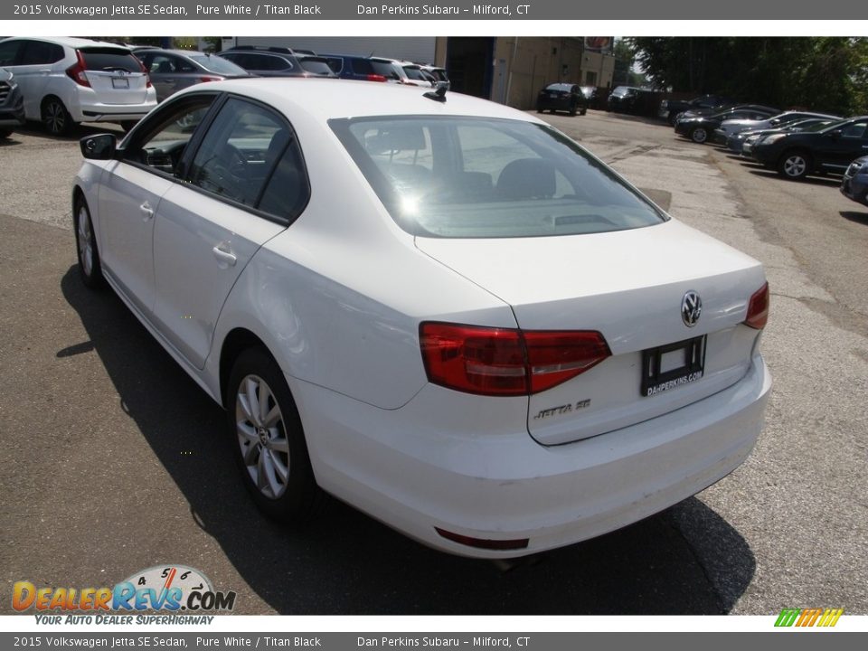 2015 Volkswagen Jetta SE Sedan Pure White / Titan Black Photo #7