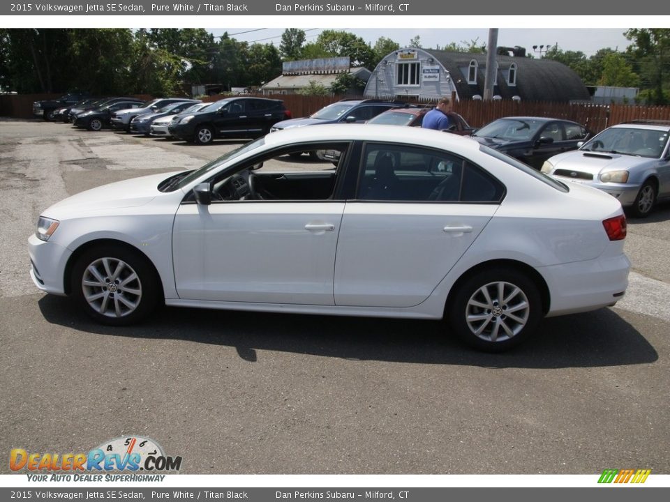 2015 Volkswagen Jetta SE Sedan Pure White / Titan Black Photo #8