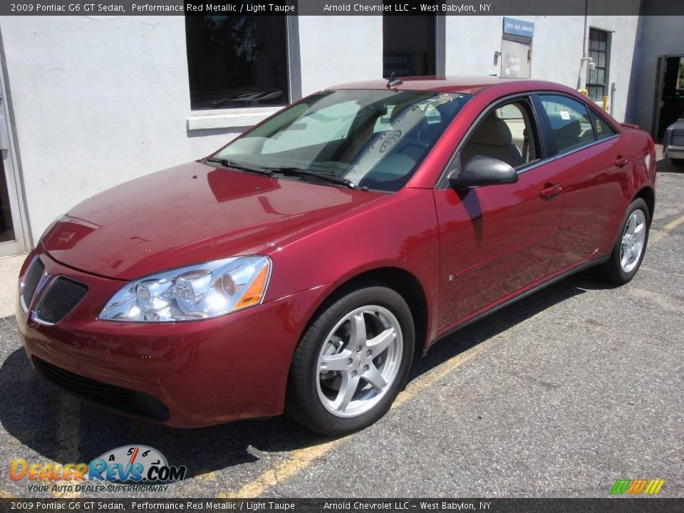 2009 Pontiac G6 GT Sedan Performance Red Metallic / Light Taupe Photo #1