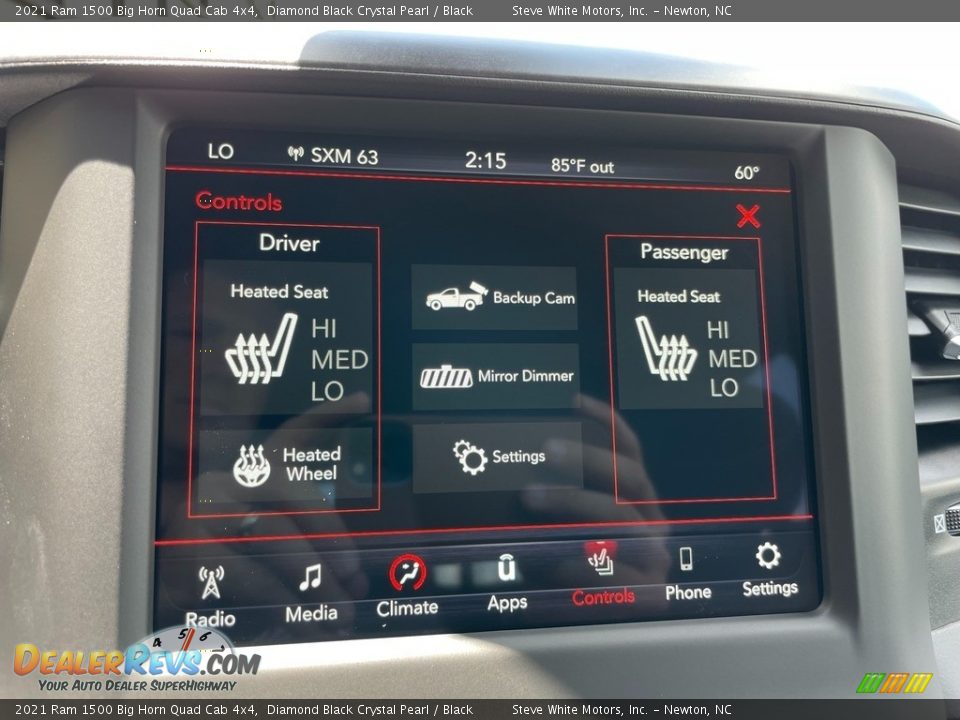 Controls of 2021 Ram 1500 Big Horn Quad Cab 4x4 Photo #24