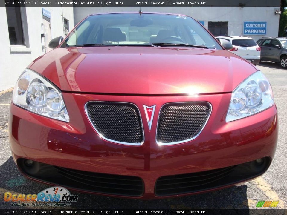 2009 Pontiac G6 GT Sedan Performance Red Metallic / Light Taupe Photo #2