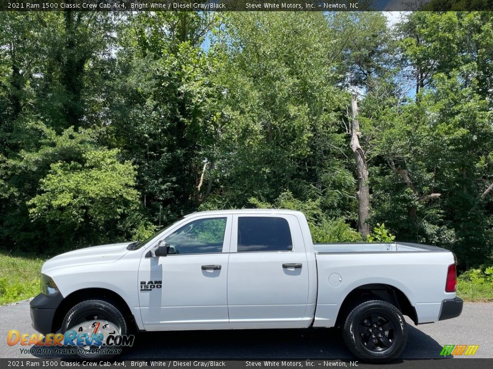 2021 Ram 1500 Classic Crew Cab 4x4 Bright White / Diesel Gray/Black Photo #1