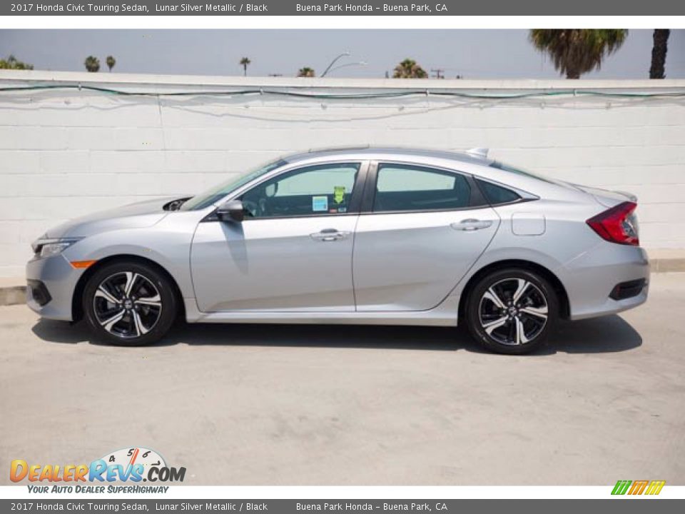 2017 Honda Civic Touring Sedan Lunar Silver Metallic / Black Photo #8