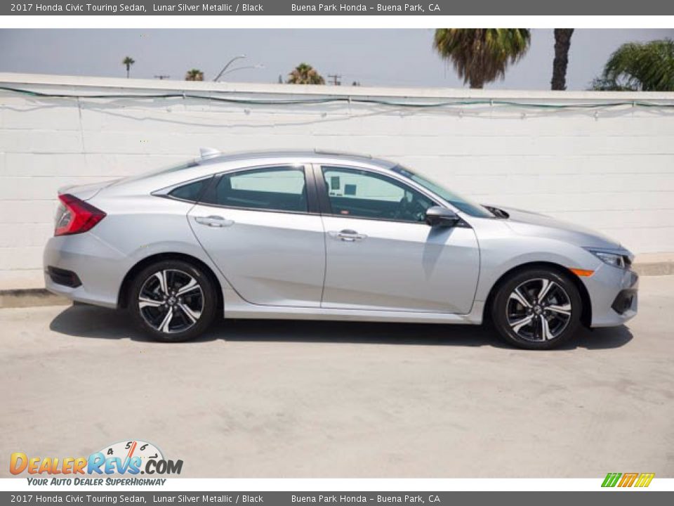 2017 Honda Civic Touring Sedan Lunar Silver Metallic / Black Photo #12