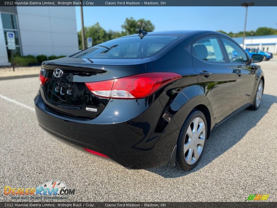 2012 Hyundai Elantra Limited Midnight Black / Gray Photo #5