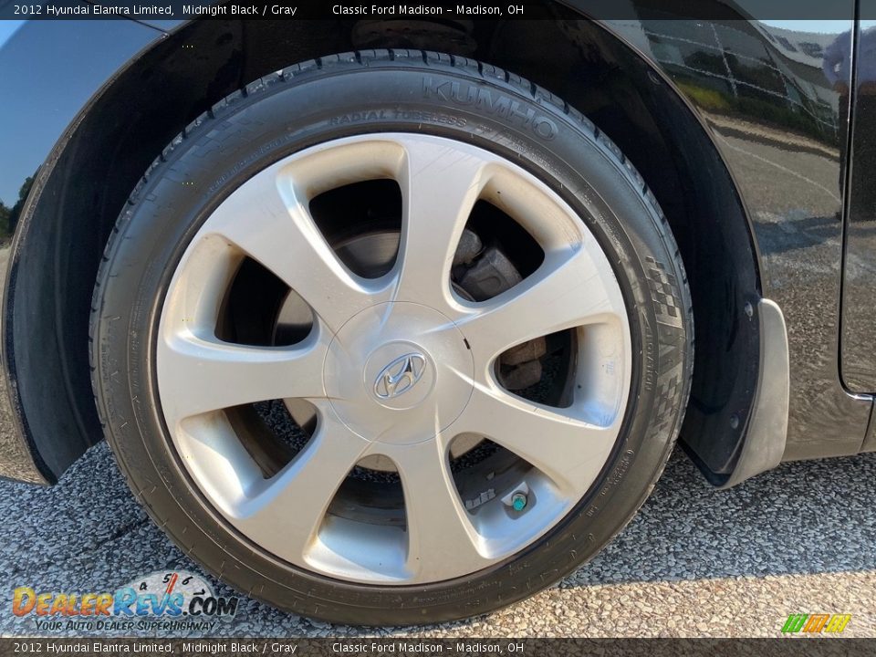 2012 Hyundai Elantra Limited Midnight Black / Gray Photo #9