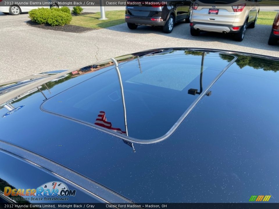 2012 Hyundai Elantra Limited Midnight Black / Gray Photo #10