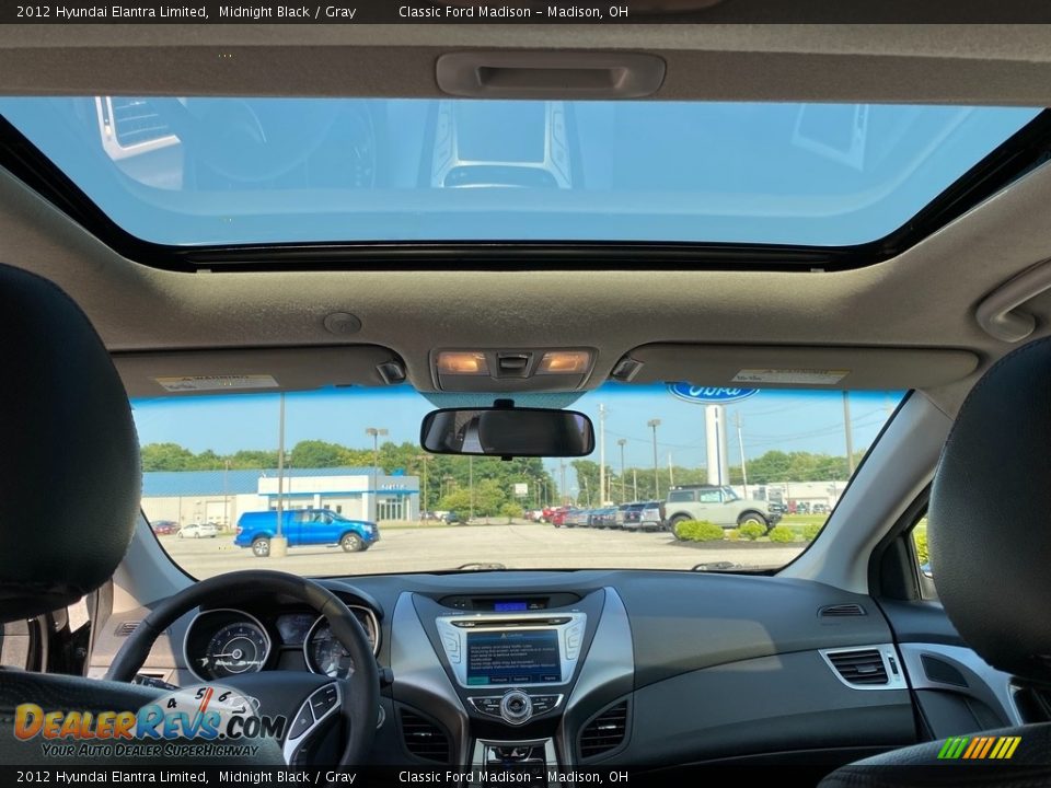 2012 Hyundai Elantra Limited Midnight Black / Gray Photo #15