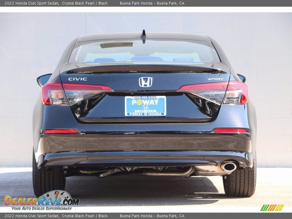 2022 Honda Civic Sport Sedan Crystal Black Pearl / Black Photo #6