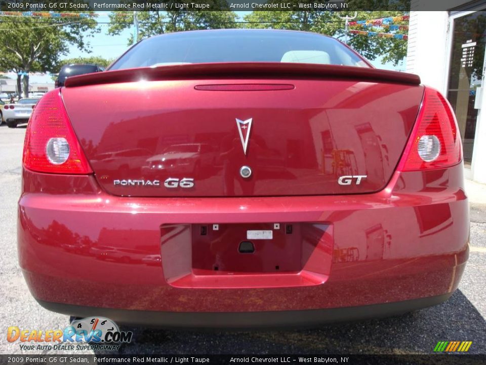 2009 Pontiac G6 GT Sedan Performance Red Metallic / Light Taupe Photo #5