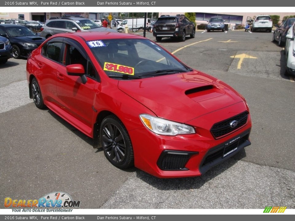 2016 Subaru WRX Pure Red / Carbon Black Photo #3