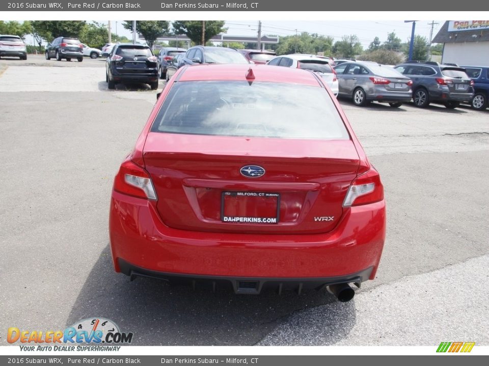 2016 Subaru WRX Pure Red / Carbon Black Photo #6