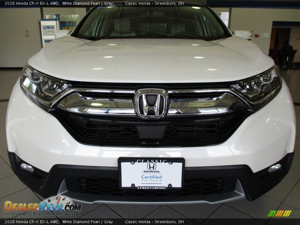 2018 Honda CR-V EX-L AWD White Diamond Pearl / Gray Photo #2