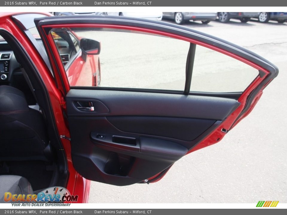 2016 Subaru WRX Pure Red / Carbon Black Photo #14