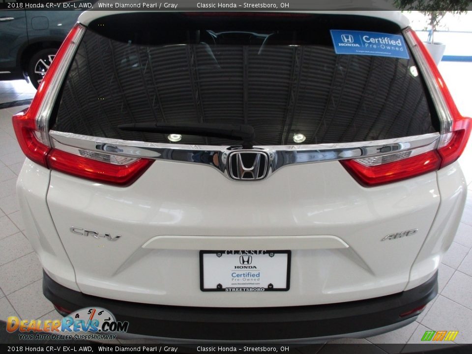 2018 Honda CR-V EX-L AWD White Diamond Pearl / Gray Photo #7