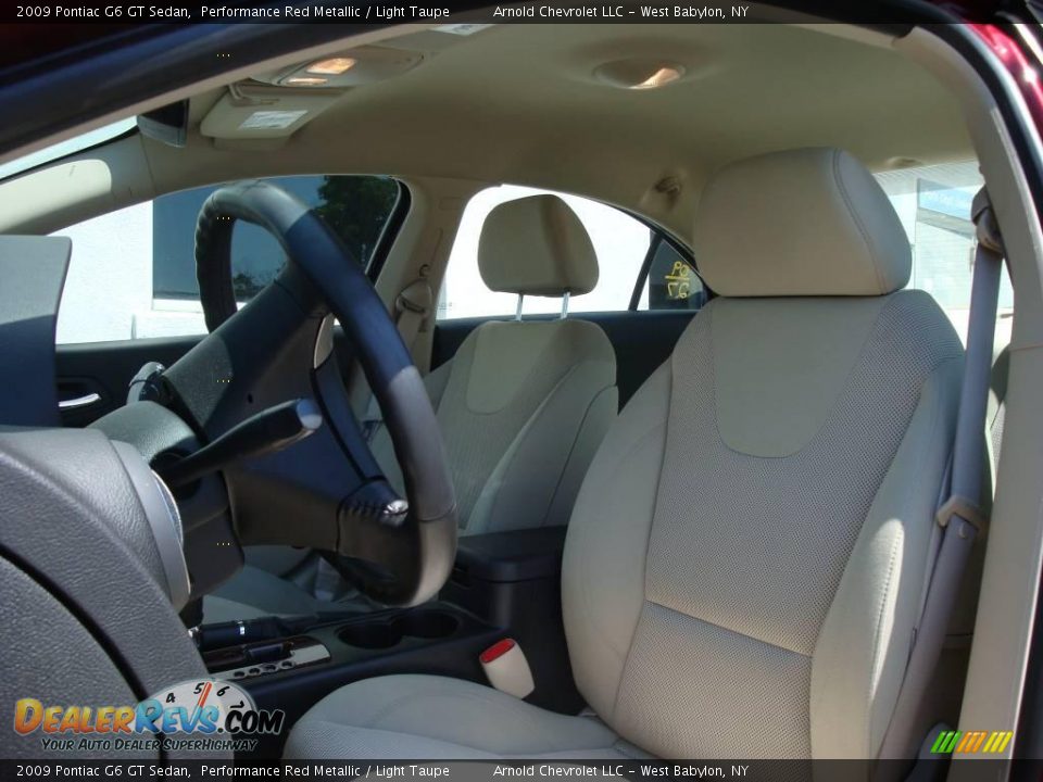 2009 Pontiac G6 GT Sedan Performance Red Metallic / Light Taupe Photo #9