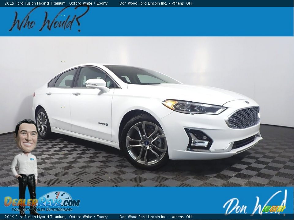 2019 Ford Fusion Hybrid Titanium Oxford White / Ebony Photo #1