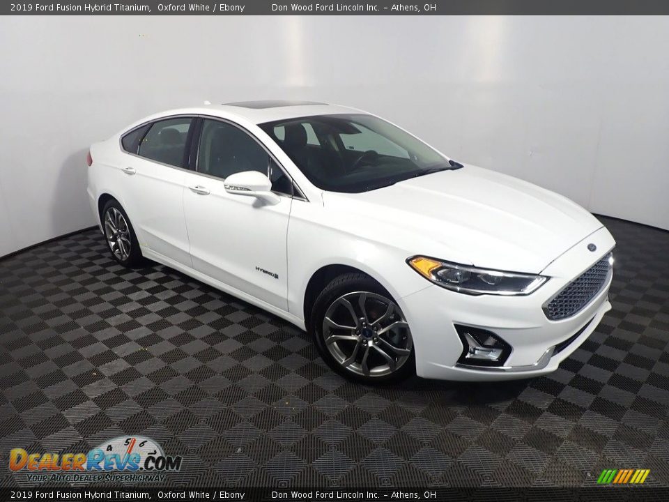 2019 Ford Fusion Hybrid Titanium Oxford White / Ebony Photo #5