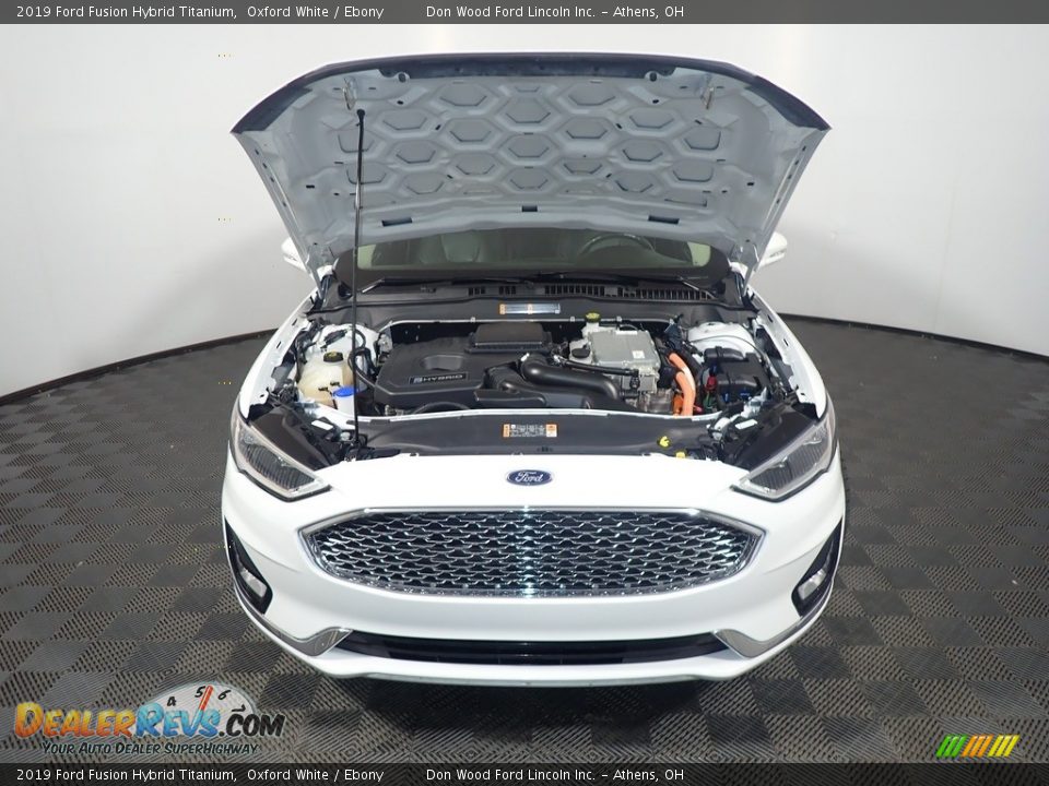 2019 Ford Fusion Hybrid Titanium Oxford White / Ebony Photo #8