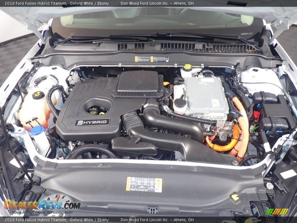 2019 Ford Fusion Hybrid Titanium Oxford White / Ebony Photo #9