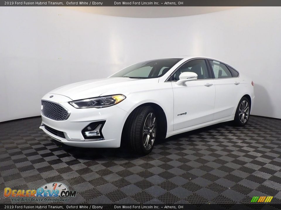 2019 Ford Fusion Hybrid Titanium Oxford White / Ebony Photo #10