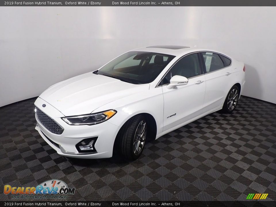 2019 Ford Fusion Hybrid Titanium Oxford White / Ebony Photo #11