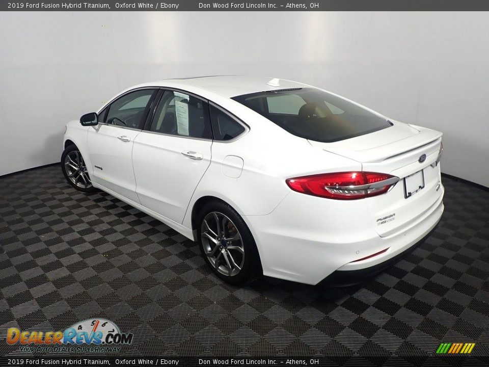 2019 Ford Fusion Hybrid Titanium Oxford White / Ebony Photo #14