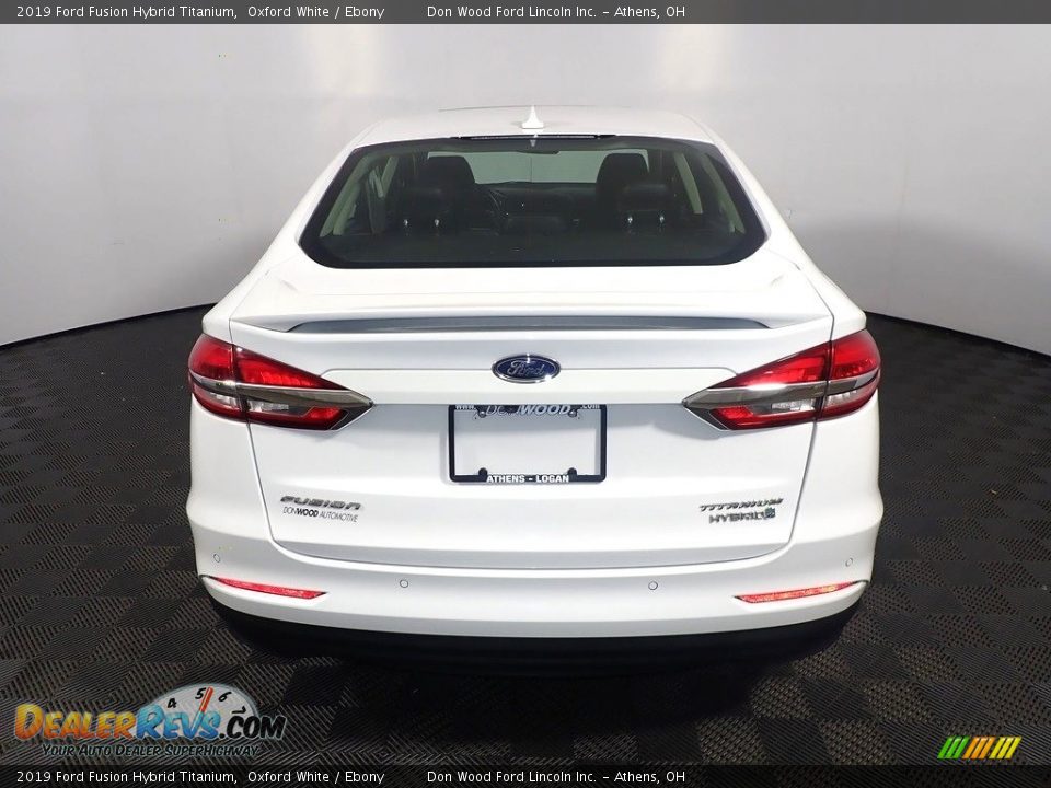 2019 Ford Fusion Hybrid Titanium Oxford White / Ebony Photo #15