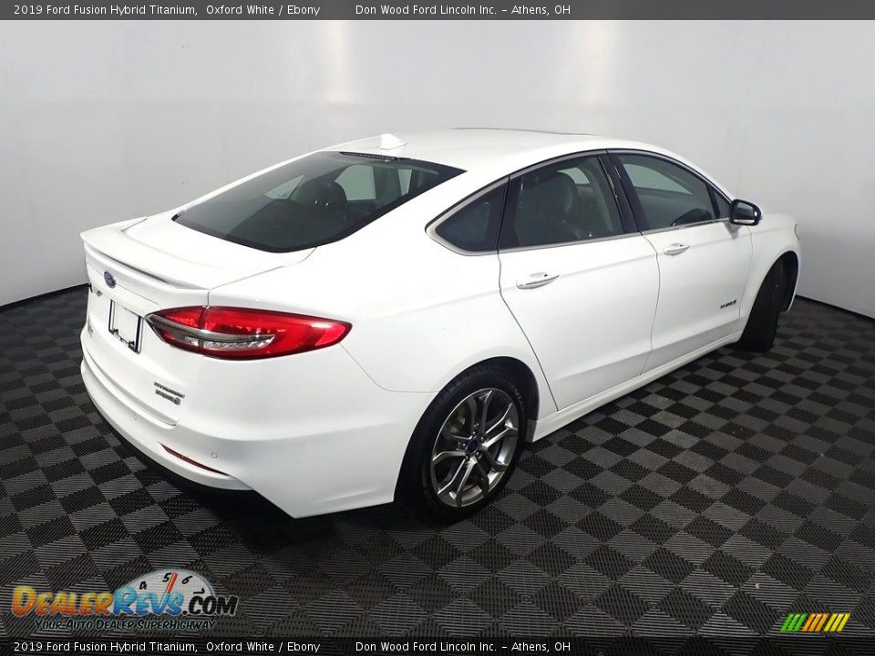 2019 Ford Fusion Hybrid Titanium Oxford White / Ebony Photo #19