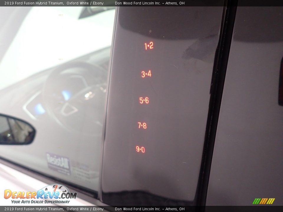 2019 Ford Fusion Hybrid Titanium Oxford White / Ebony Photo #22